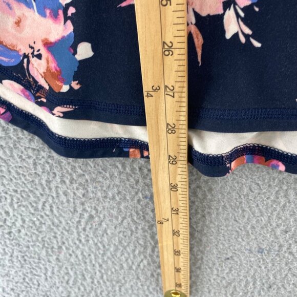 J Jill Top Womens Large Navy Pink Floral Fit Performance Long Sleeve Tee Stretch - Picture 8 of 10